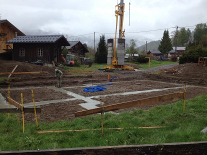 Footings for Chalet ALLURE 2
