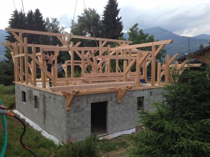 Carpentry work commences on Chalet ALLURE
